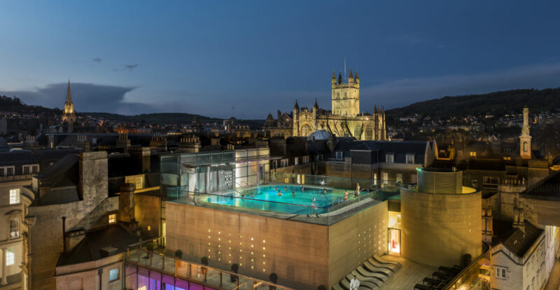 Thermae Bath Spa at night