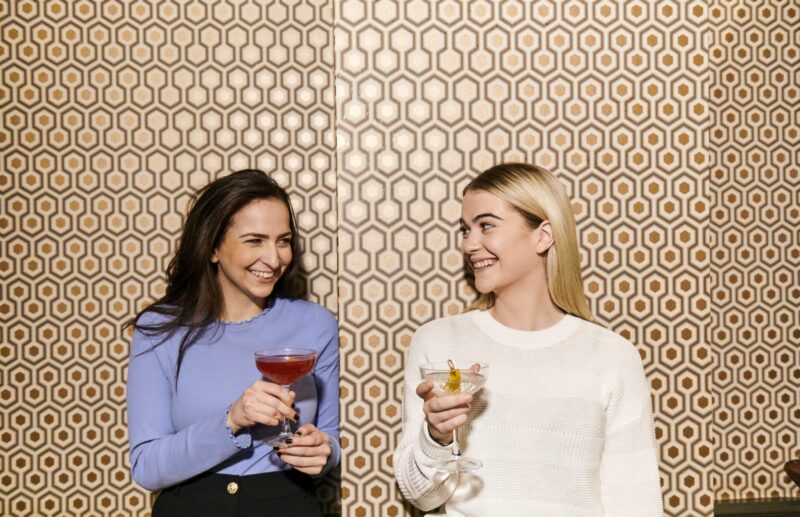 Ladies enjoying cocktails at The Queens Hotel