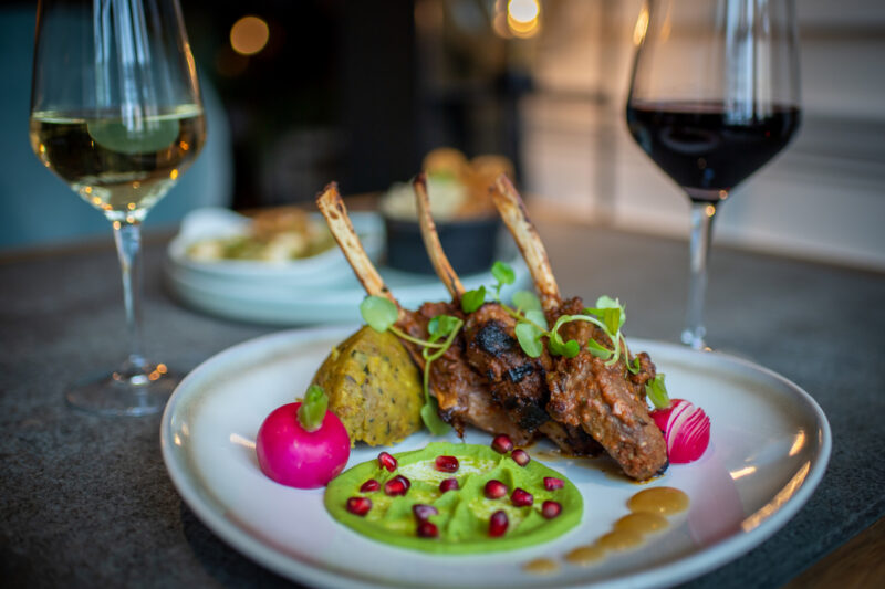 The Castle Hotel Leaf frilled tandoori style lamb cutlet