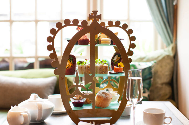 The Castle Hotel afternoon tea with Prosecco