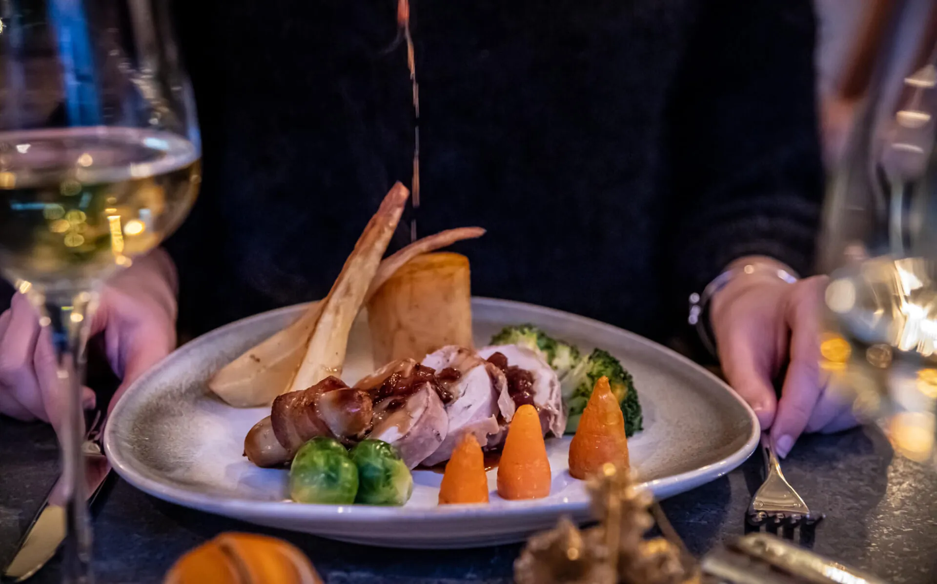 Christmas dinner The Castle Hotel Windsor