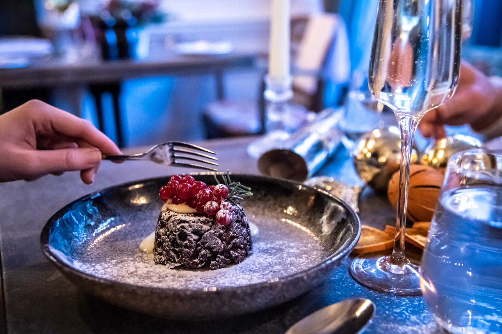 Christmas pudding The Castle Hotel Windsor