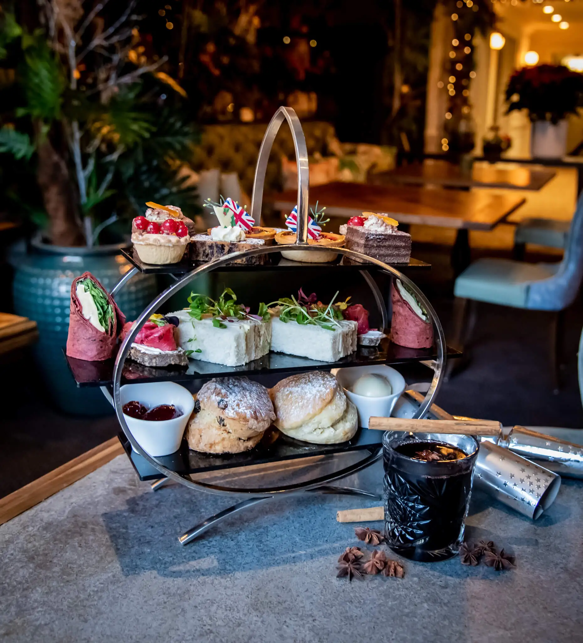 Festive afternoon tea The Castle Hotel Windsor