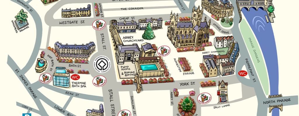 Map of Bath Markets