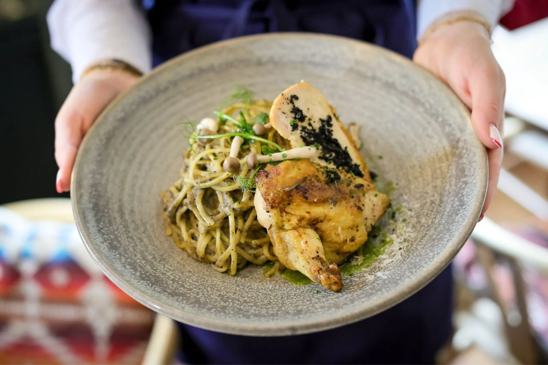 The-Francis-Hotel-Bath-roast-chicken-breast-truffle-linguine