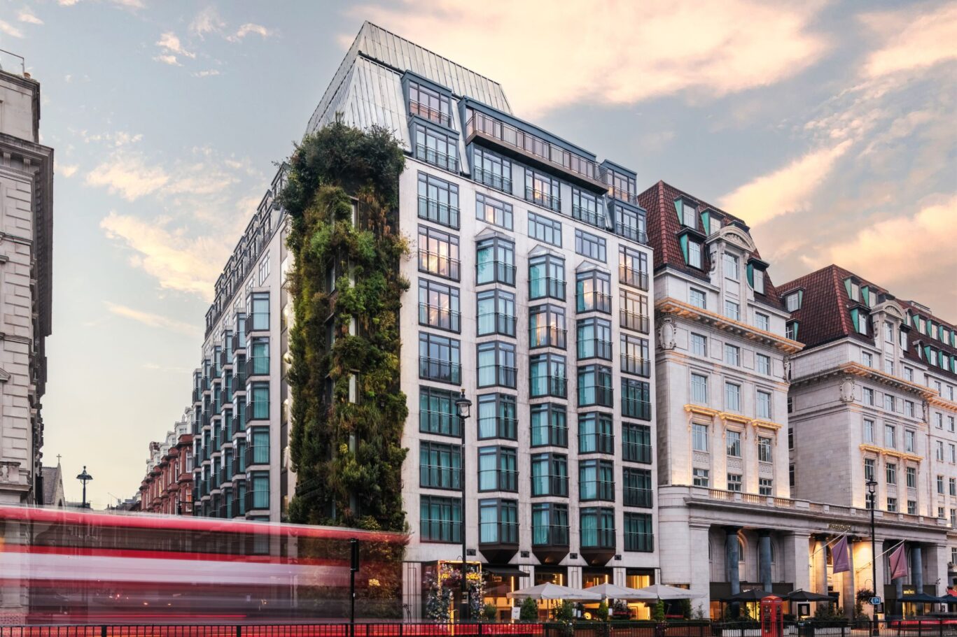 The Athenaeum Hotel & Residences exterior and living wall