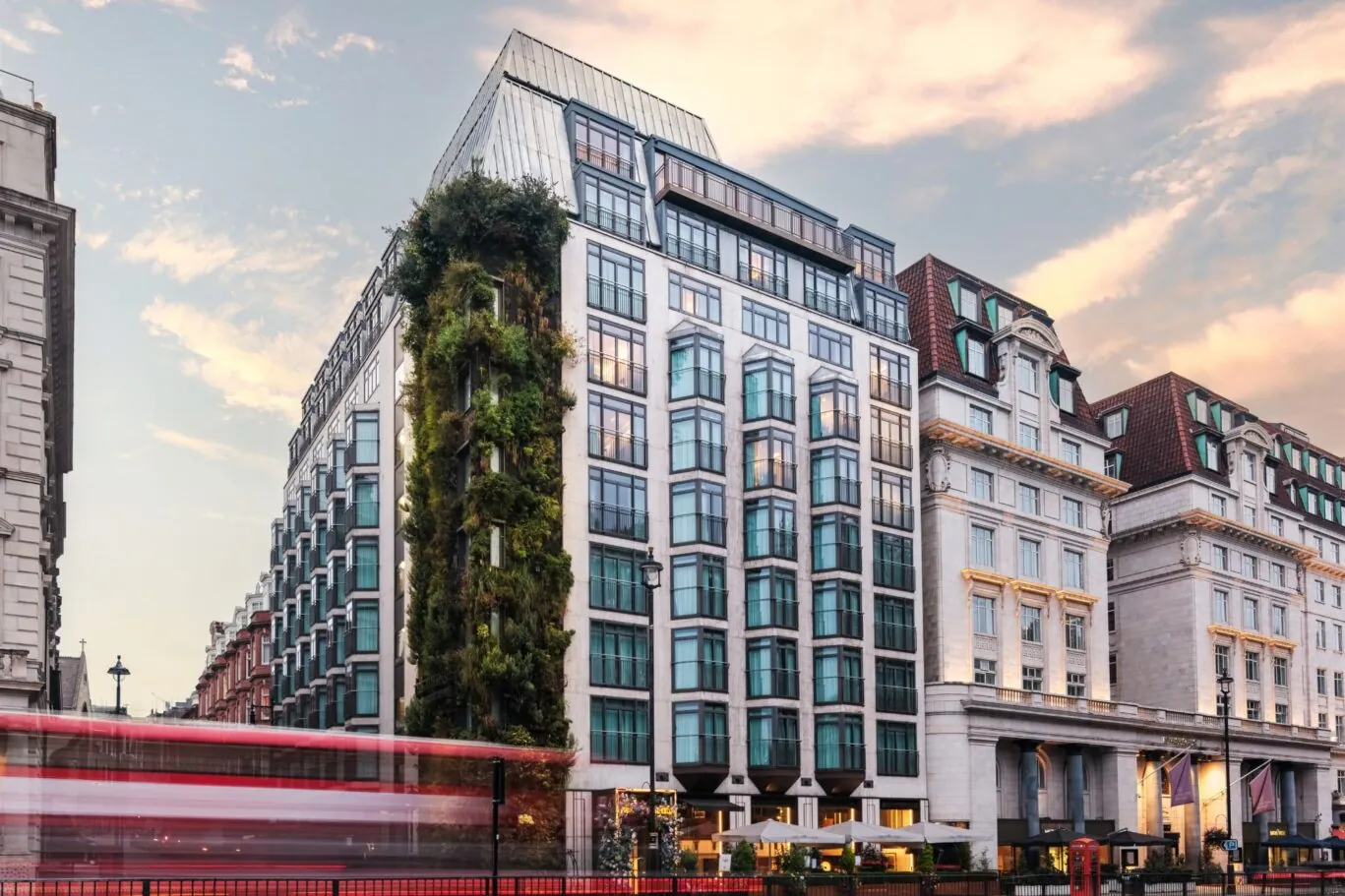 The Athenaeum Hotel & Residences exterior and living wall
