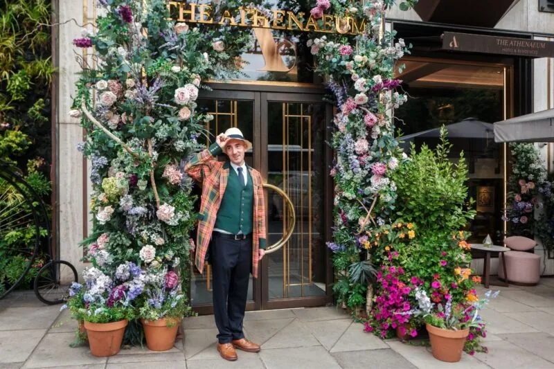 The Athenaeum Hotel & Residences exterior with doorman
