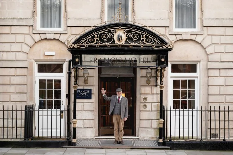 Francis-Hotel-Bath-reception-exterior-with-Alex-the-doorman